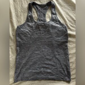 Lululemon Athletica Gray Fitted Sleeveless Tank Top